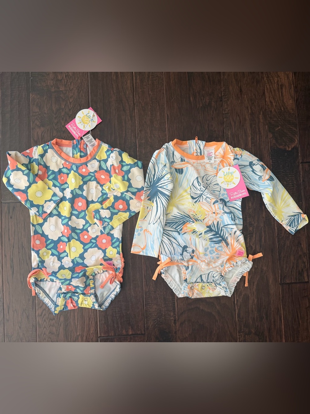 RuffleButts Girls Swimwear Bundle – Size 2T – UPF 50+